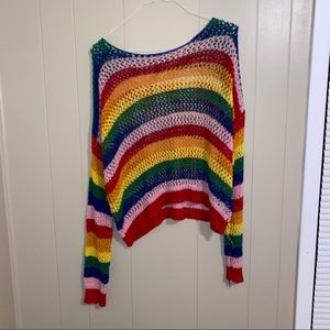 Rainbow knit long sleeve